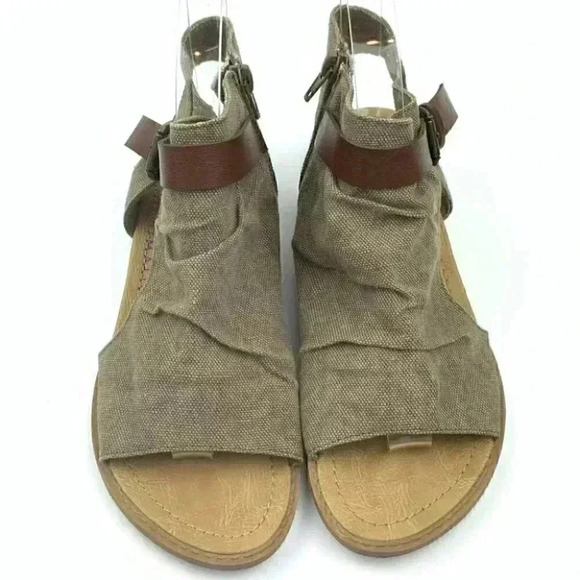 Blowfish sandals balla 7 army green canvas cutout - Picture 3 of 9